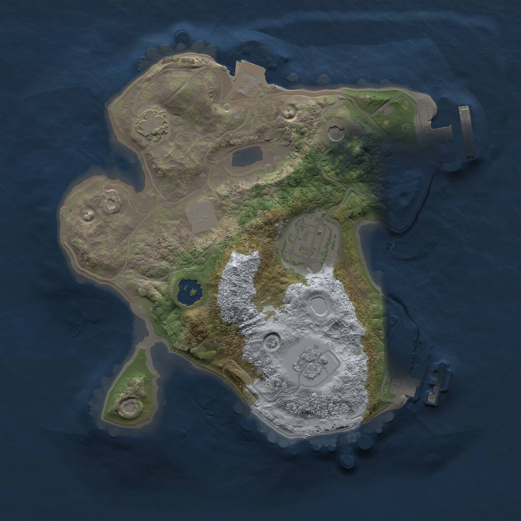 Rust Map: Procedural Map, Size: 2000, Seed: 564787832, 7 Monuments