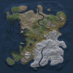 Thumbnail Rust Map: Procedural Map, Size: 3800, Seed: 2087466055, 16 Monuments