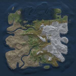 Thumbnail Rust Map: Procedural Map, Size: 3750, Seed: 1524854256, 17 Monuments