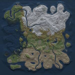 Thumbnail Rust Map: Procedural Map, Size: 4500, Seed: 245821745, 17 Monuments