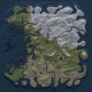 Thumbnail Rust Map: Procedural Map, Size: 4900, Seed: 68203, 17 Monuments