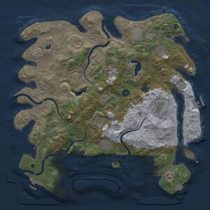 Thumbnail Rust Map: Procedural Map, Size: 4250, Seed: 616445108, 16 Monuments