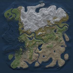 Thumbnail Rust Map: Procedural Map, Size: 4500, Seed: 508677200, 17 Monuments