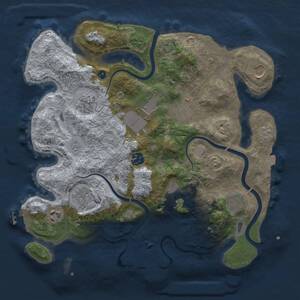 Thumbnail Rust Map: Procedural Map, Size: 3500, Seed: 208444533, 16 Monuments