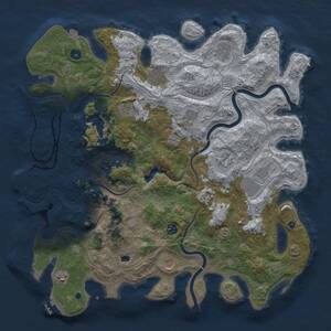 Thumbnail Rust Map: Procedural Map, Size: 4500, Seed: 1269967479, 16 Monuments