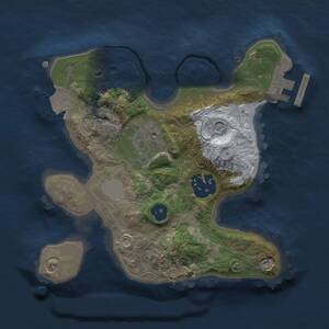 Thumbnail Rust Map: Procedural Map, Size: 2000, Seed: 1493426153, 5 Monuments