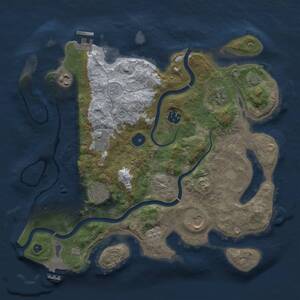 Thumbnail Rust Map: Procedural Map, Size: 3500, Seed: 1828572777, 13 Monuments