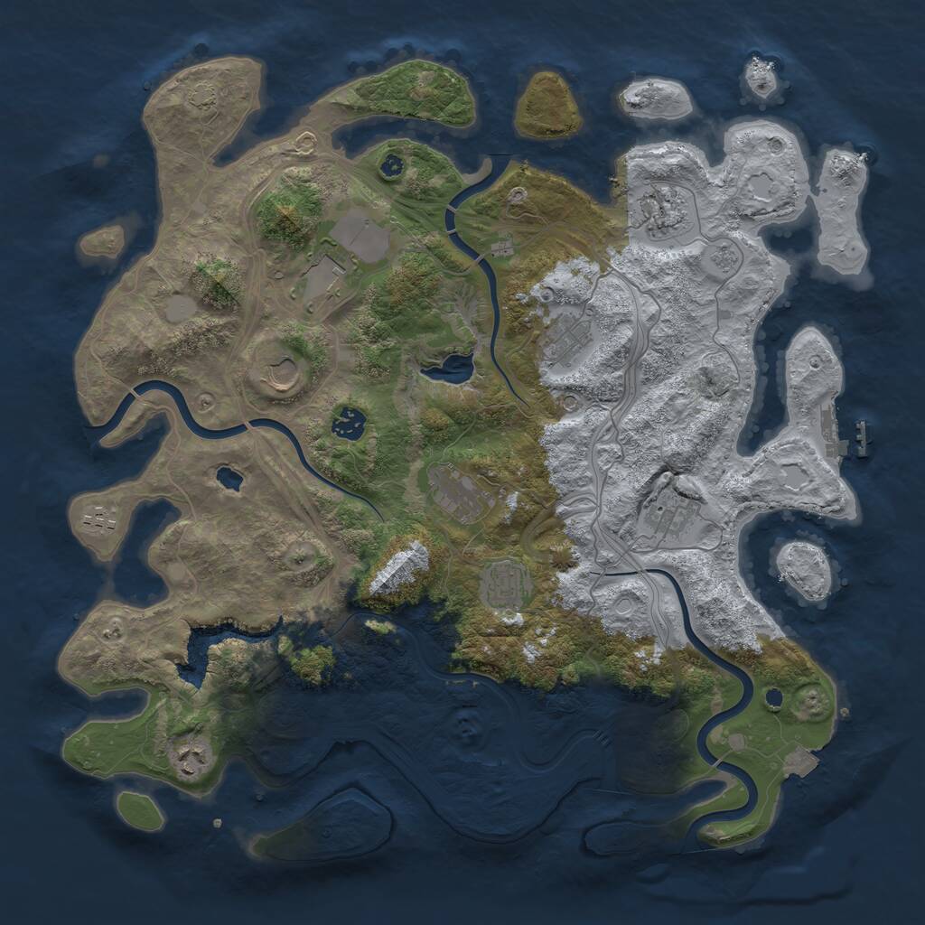 Rust Map: Procedural Map, Size: 4250, Seed: 5563577, 15 Monuments