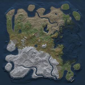 Thumbnail Rust Map: Procedural Map, Size: 4250, Seed: 2140873725, 15 Monuments