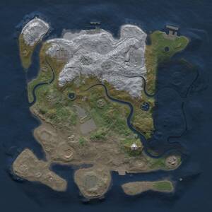 Thumbnail Rust Map: Procedural Map, Size: 3500, Seed: 1422271718, 15 Monuments
