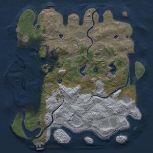 Thumbnail Rust Map: Procedural Map, Size: 4500, Seed: 487, 16 Monuments