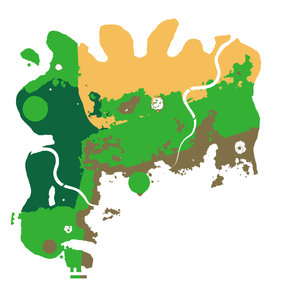 Biome Rust Map: Procedural Map, Size: 3600, Seed: 1186431797