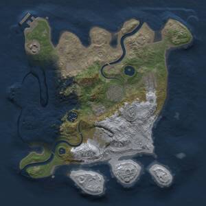 Thumbnail Rust Map: Procedural Map, Size: 3000, Seed: 265891597, 12 Monuments