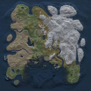 Thumbnail Rust Map: Procedural Map, Size: 4250, Seed: 1709501117, 17 Monuments