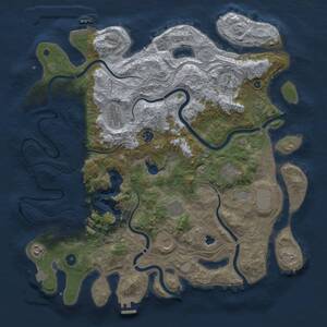 Thumbnail Rust Map: Procedural Map, Size: 4433, Seed: 1582485410, 15 Monuments