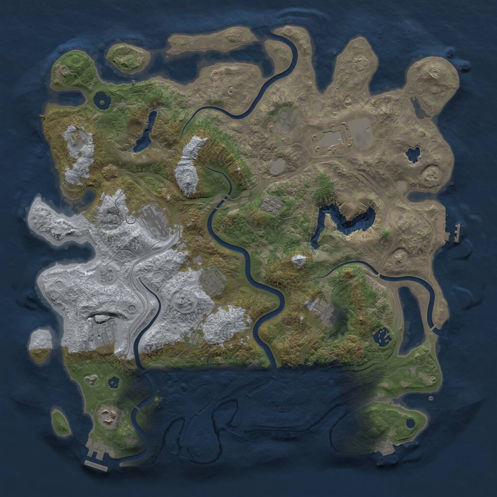 Rust Map: Procedural Map, Size: 4250, Seed: 503833520, 15 Monuments