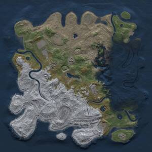 Thumbnail Rust Map: Procedural Map, Size: 4250, Seed: 1674115512, 17 Monuments