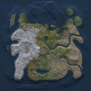 Thumbnail Rust Map: Procedural Map, Size: 3300, Seed: 1723023491, 13 Monuments