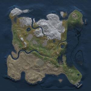 Thumbnail Rust Map: Procedural Map, Size: 3500, Seed: 1140027846, 16 Monuments