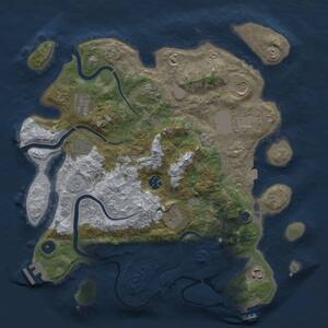Thumbnail Rust Map: Procedural Map, Size: 3750, Seed: 321908833, 15 Monuments