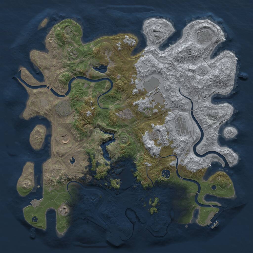 Rust Map: Procedural Map, Size: 4250, Seed: 1613948752, 17 Monuments
