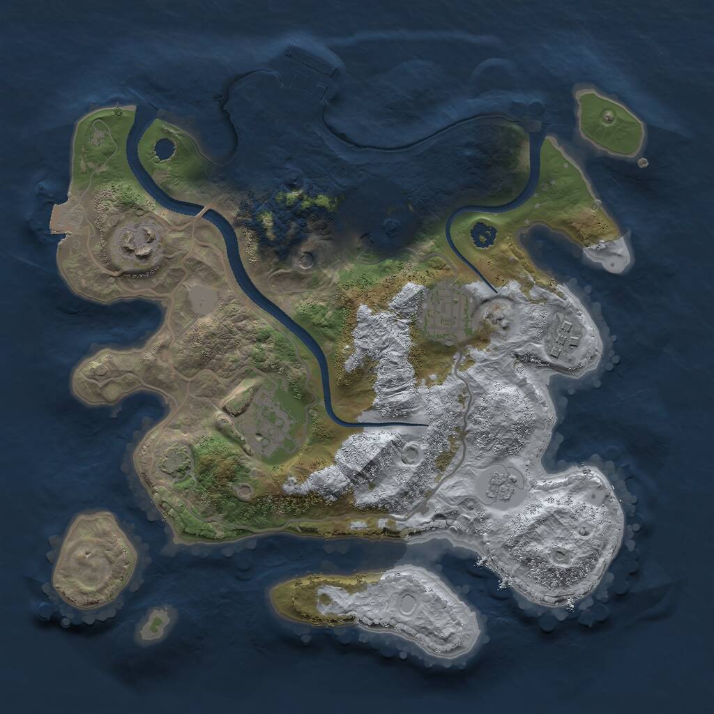 Rust Map: Procedural Map, Size: 2800, Seed: 1168428386, 10 Monuments