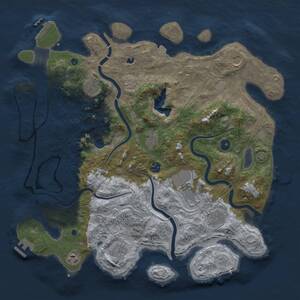 Thumbnail Rust Map: Procedural Map, Size: 4250, Seed: 993600231, 15 Monuments