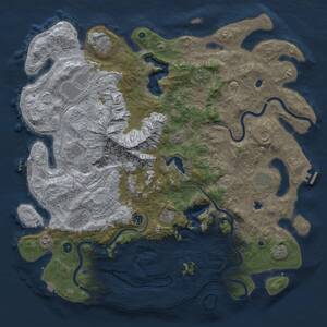 Thumbnail Rust Map: Procedural Map, Size: 5000, Seed: 684478, 17 Monuments