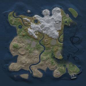 Thumbnail Rust Map: Procedural Map, Size: 3500, Seed: 7528130, 13 Monuments