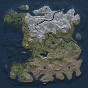 Thumbnail Rust Map: Procedural Map, Size: 4500, Seed: 1025669883, 15 Monuments