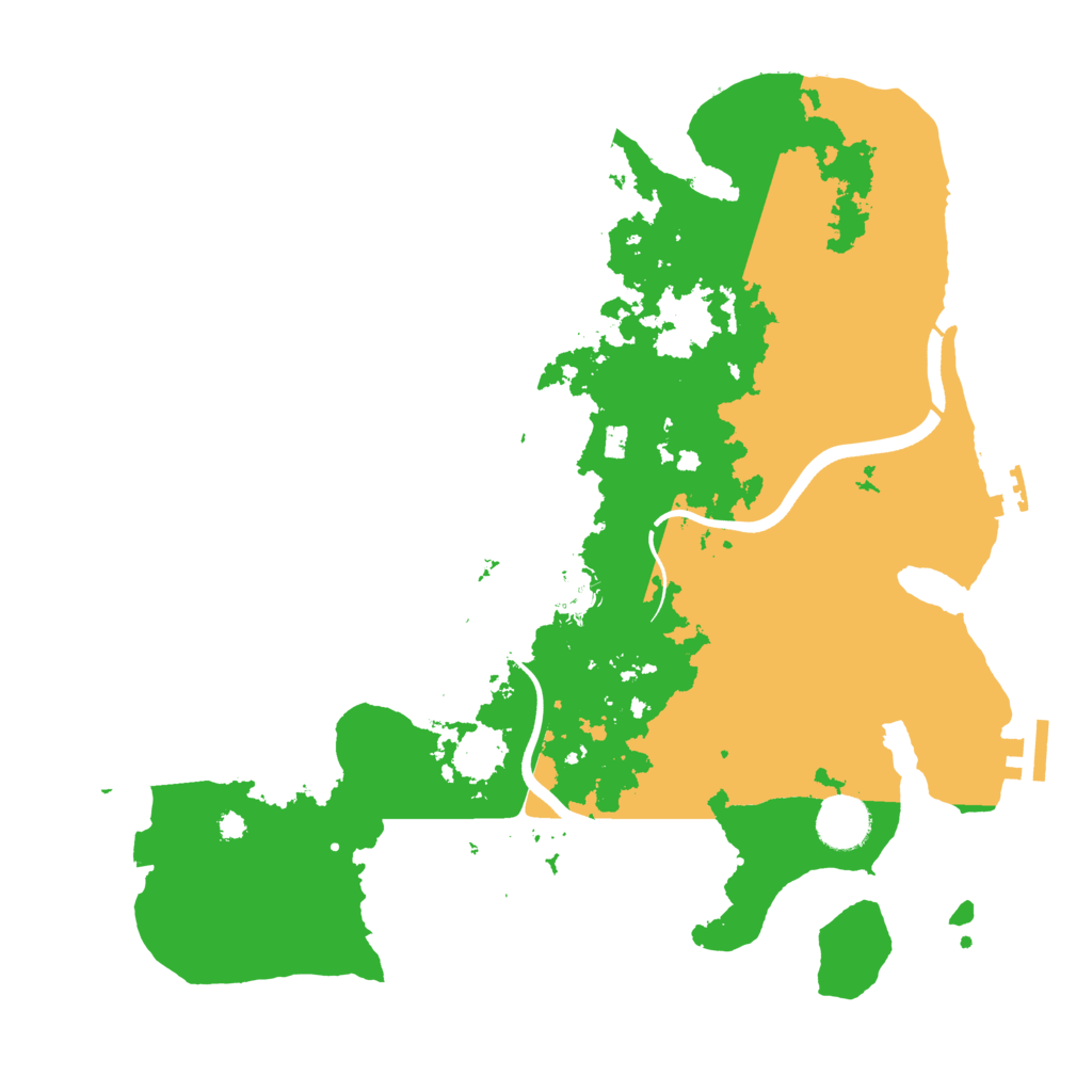 Biome Rust Map: Procedural Map, Size: 3600, Seed: 285897078