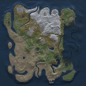 Thumbnail Rust Map: Procedural Map, Size: 4000, Seed: 107172025, 16 Monuments