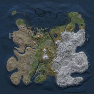 Thumbnail Rust Map: Procedural Map, Size: 3500, Seed: 1856651452, 14 Monuments