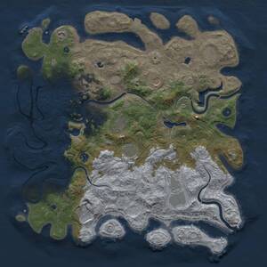 Thumbnail Rust Map: Procedural Map, Size: 4500, Seed: 122812207, 17 Monuments