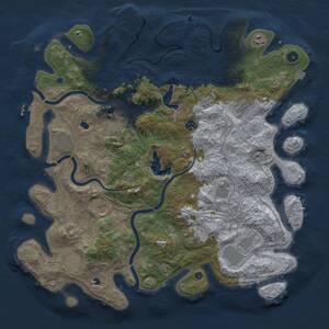 Thumbnail Rust Map: Procedural Map, Size: 4500, Seed: 159791045, 17 Monuments