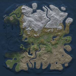 Thumbnail Rust Map: Procedural Map, Size: 4500, Seed: 767720729, 17 Monuments