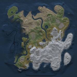 Thumbnail Rust Map: Procedural Map, Size: 3500, Seed: 861421, 14 Monuments