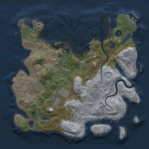 Thumbnail Rust Map: Procedural Map, Size: 3500, Seed: 1511929202, 15 Monuments