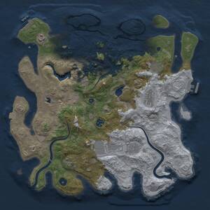 Thumbnail Rust Map: Procedural Map, Size: 4000, Seed: 860842482, 15 Monuments