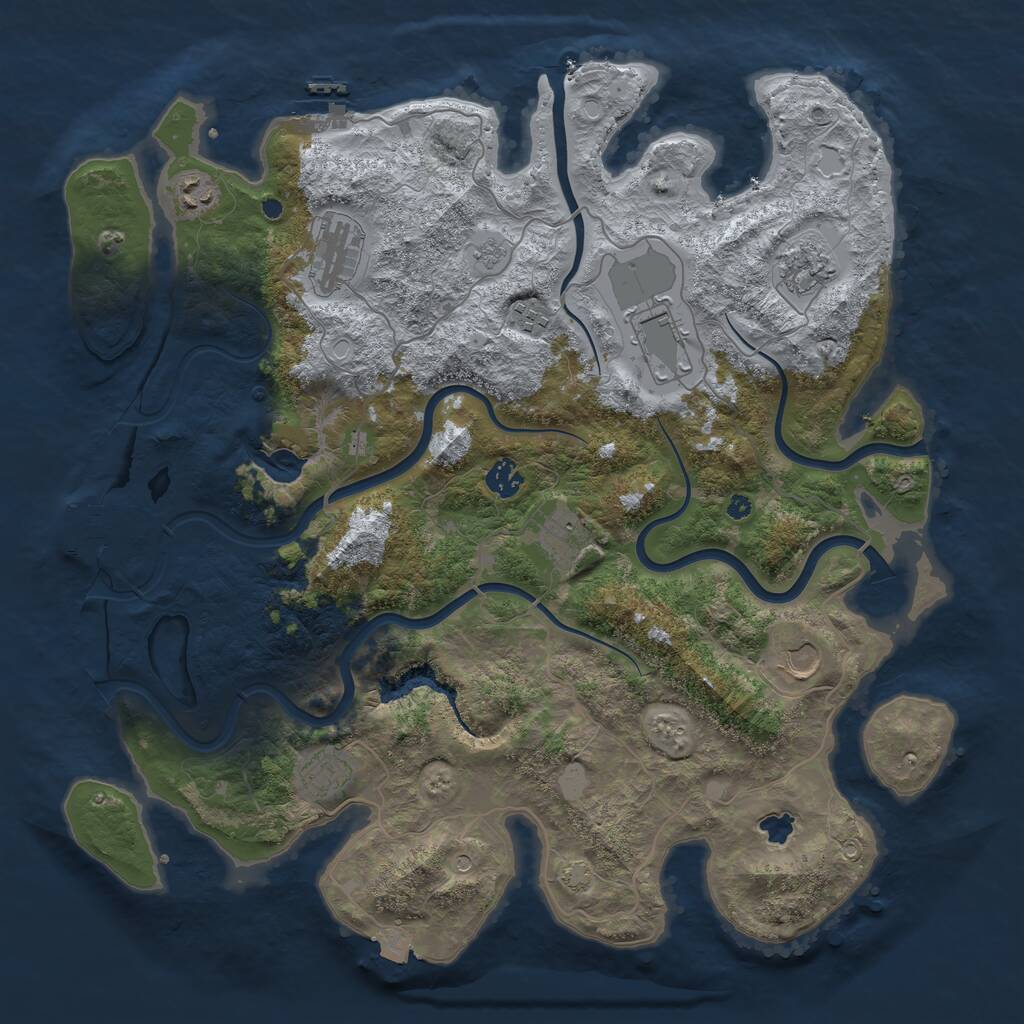 Rust Map: Procedural Map, Size: 4200, Seed: 7172028, 15 Monuments