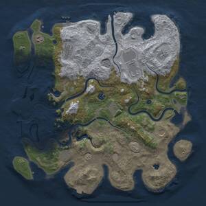 Thumbnail Rust Map: Procedural Map, Size: 4200, Seed: 7172028, 15 Monuments