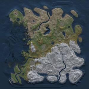 Thumbnail Rust Map: Procedural Map, Size: 4200, Seed: 45090000, 16 Monuments