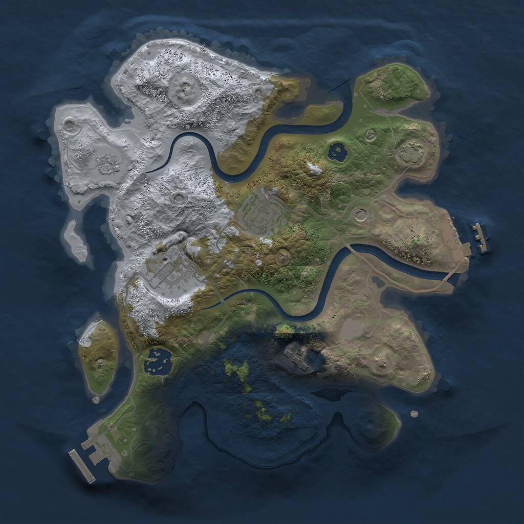 Rust Map: Procedural Map, Size: 2765, Seed: 98125674, 10 Monuments
