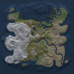 Thumbnail Rust Map: Procedural Map, Size: 3600, Seed: 76279326, 15 Monuments