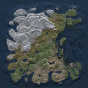 Thumbnail Rust Map: Procedural Map, Size: 4000, Seed: 1654010269, 15 Monuments