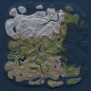 Thumbnail Rust Map: Procedural Map, Size: 4750, Seed: 1807202504, 16 Monuments