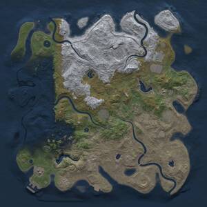 Thumbnail Rust Map: Procedural Map, Size: 4500, Seed: 1503296934, 17 Monuments