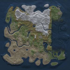 Thumbnail Rust Map: Procedural Map, Size: 4500, Seed: 375602165, 17 Monuments
