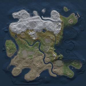 Thumbnail Rust Map: Procedural Map, Size: 3500, Seed: 980791881, 14 Monuments