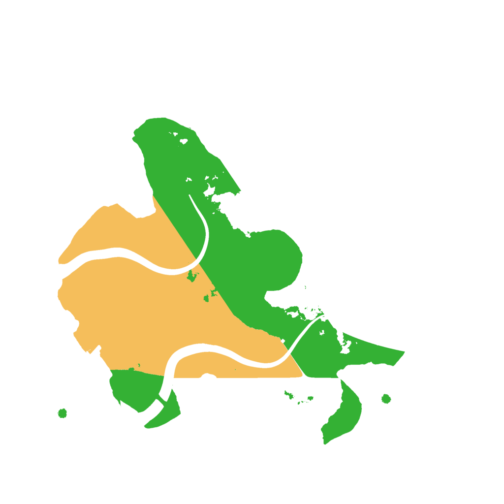 Biome Rust Map: Procedural Map, Size: 2200, Seed: 2036957457